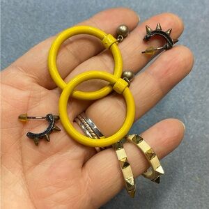 Grunge and punk earrings 3 pairs